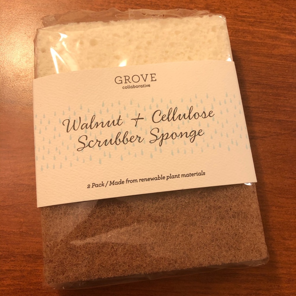 Grove collaborative walnut scrubbed sponge